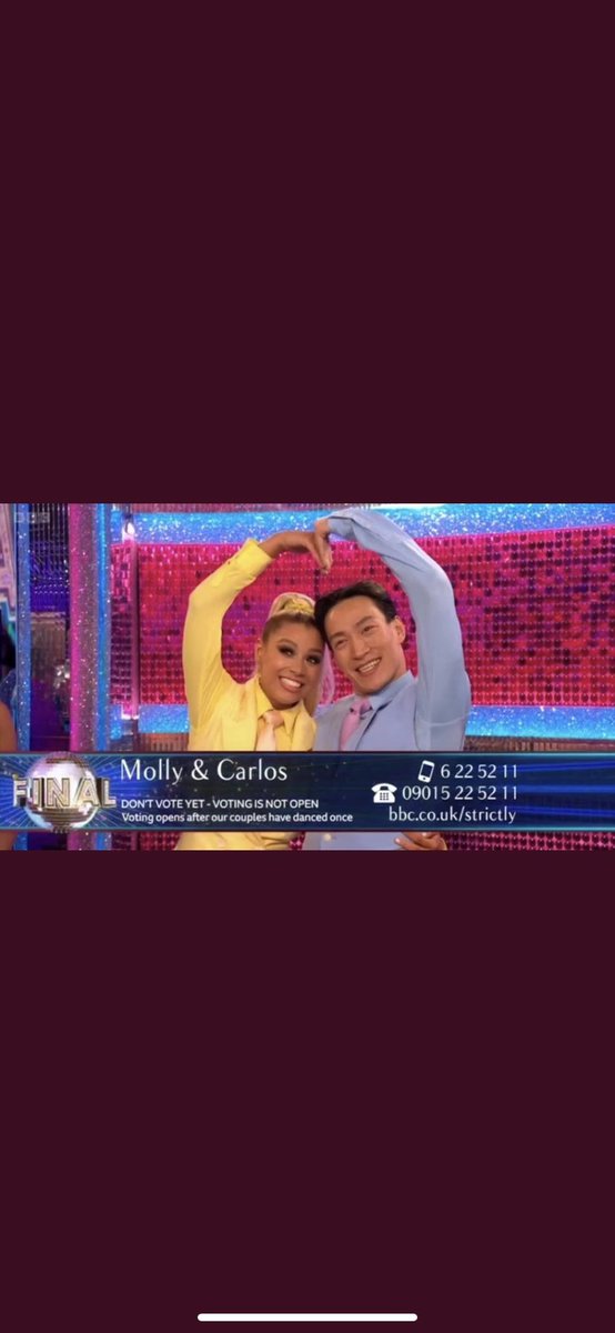 EliseNeill's tweet photo. #Strictly vote molly and carlos!! https://t.co/4AgQDmIzgT
