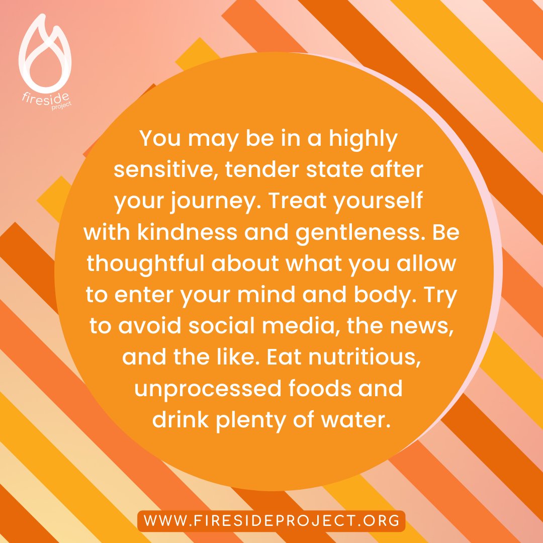 GlowFireside's tweet photo. Fireside Project's Guide to Psychedelic Citizenship presents 10 PRINCIPALS FOR A PSYCHEDELIC EXPERIENCE. Today's Principal: #5 Be Kind to Yourself.
https://t.co/XhqBtxmYGn
#firesideproject #62fireside #harmreduction #psychedelics #psychedeliceducation https://t.co/0D3dG48XrI