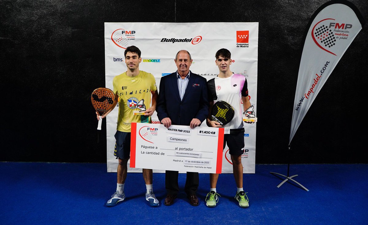🔝🏆 Miguel González y Daniel Santigosa se hacen con el triunfo el Máster FMP 2022

¡Enhorabuena MAESTROS!
👏🏻👏🏻👏🏻👏🏻👏🏻👏🏻

#soyfmpadel #padel #Madrid <a href="/deportecmadrid/">Deporte▪️Comunidad de Madrid</a>