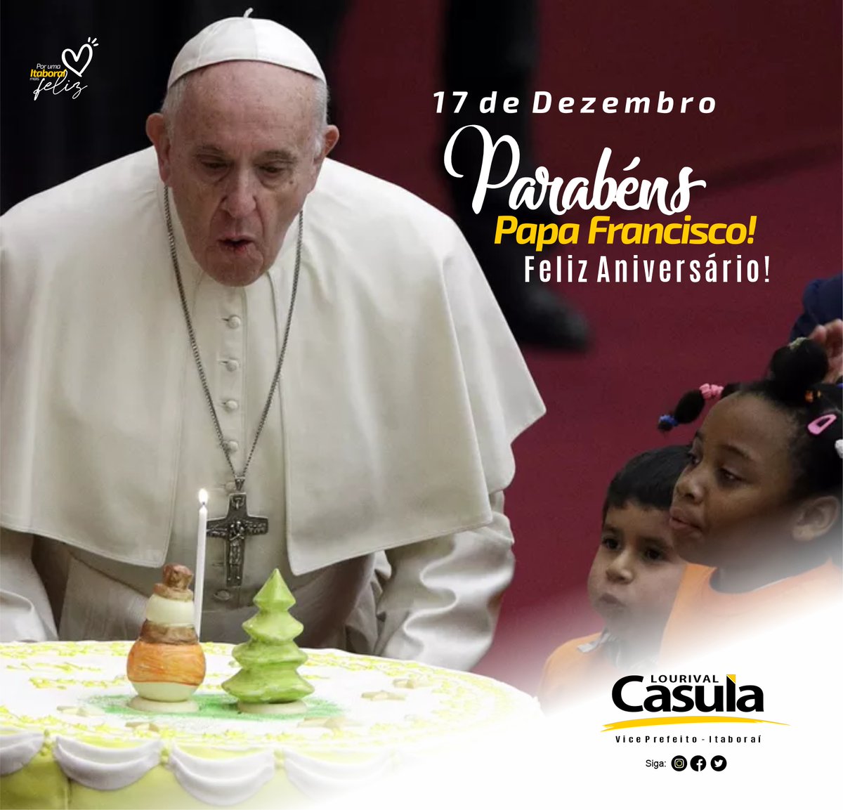 lcasulaoficial's tweet photo. Parabéns, Santo Padre! https://t.co/wFnHVW5mN3