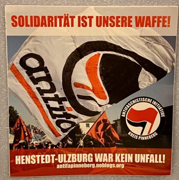 Solidaritätsaufruf der Kampagne #Tatort #HenstedtUlzburg: tatorthenstedtulzburg.noblogs.org/aufruf/

#Antifa #NoAfD #NoNazis #NoAfDSH #NoNazisSH #NoNazisHH #TatortHU #Solidarität #Antira #Rassismus #rechteGewalt #SchleswigHolstein #ChronikSH #RechtenTerrorStoppen #Kaltland