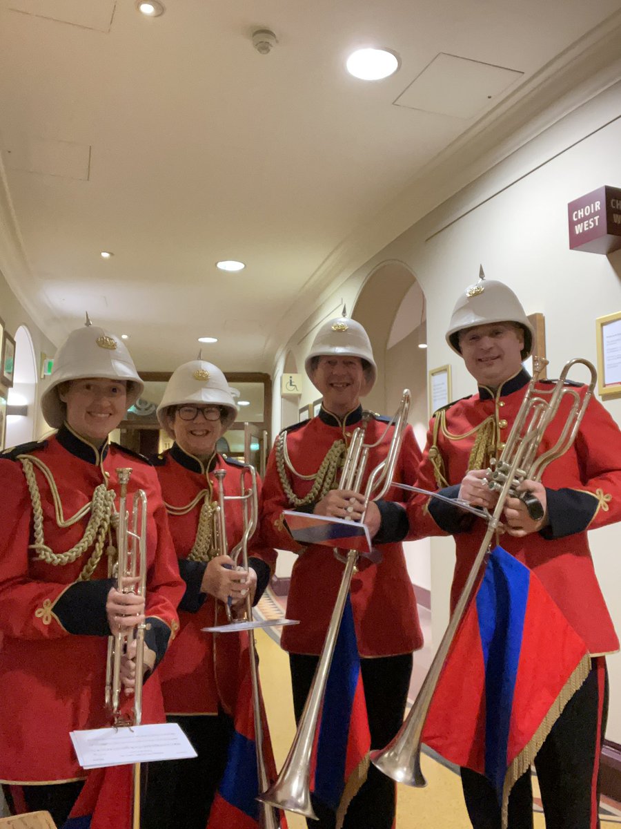 #RAHCHRISTMAS Merry Christmas to every one in the audience tonight from the fanfare trombones. We think the fanfare trumpets are the second best section! @gregbeardsell