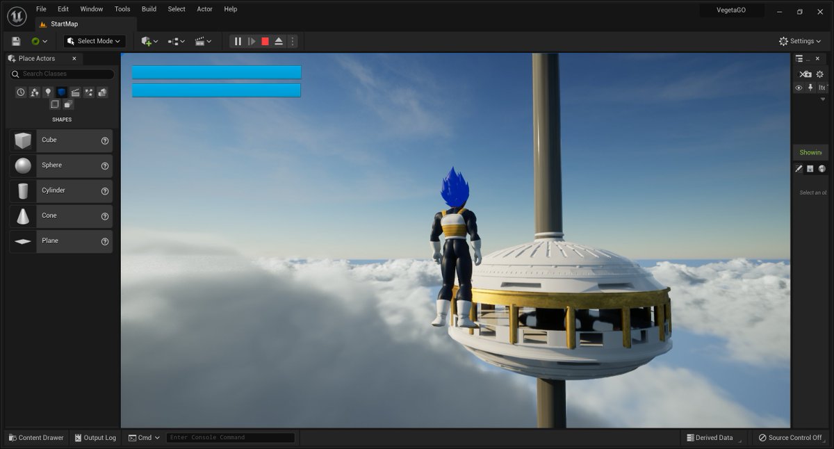 QuinnfulG's tweet photo. #screenshotsaturday VEGETA GO...updates im making this weekend! Added Korins tower, re-did Kami's Lookout, and also added the Cell Games Arena + Cell himself! This is on itch currently and will soon be receiving this huge update #DragonBallSuper #DragonBallSuperSuperHero https://t.co/ZlBDmwt5IP