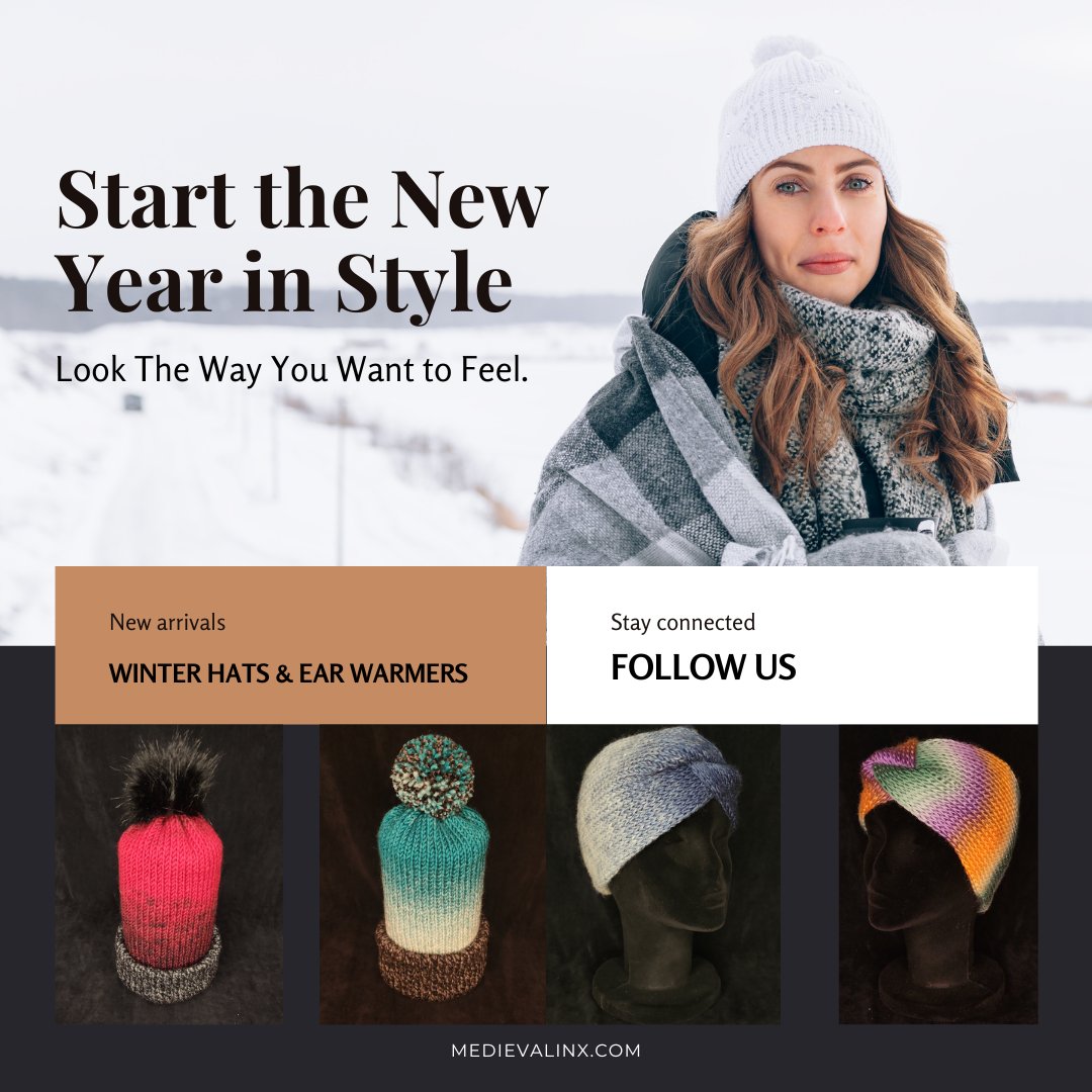 Medievalinx's tweet photo. https://t.co/2f9zHkjybE We've got you covered for the cold winter days ahead. Our custom made knit hats &amp; ear warmers are designed to keep your head warm &amp; cozy!

#MedievaLinx #knittedhats #knittedfashion #knittersofinstagram #knittedhat #knittedwinterhat  #twistedheadband https://t.co/BebLHz5f1e