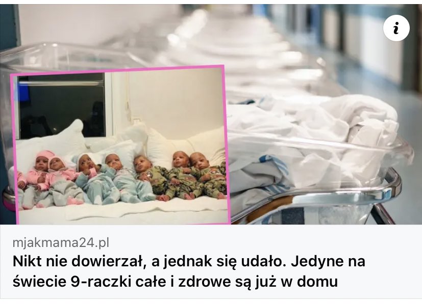 opsmycollinss's tweet photo. Wyobraźcie sobie ze staracie się o dziecko, spodziewacie się ze będzie to jedno a tu dowiadujecie się ze będzie ich 9 kurwa https://t.co/zzwp0o4LHm