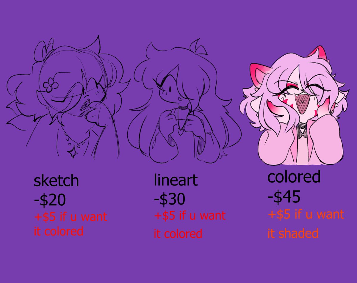 toastercreator's tweet photo. YIPPE COMMISSIONS ARE OPEN!! 
this is my first time doing this aaaaa im rlly nervous haha
but yeah im doing commissions!! for how long?? idk until the 7 slots are filled teehee
 PAYPAL ONLY‼️‼️ https://t.co/b5fzWQf1va