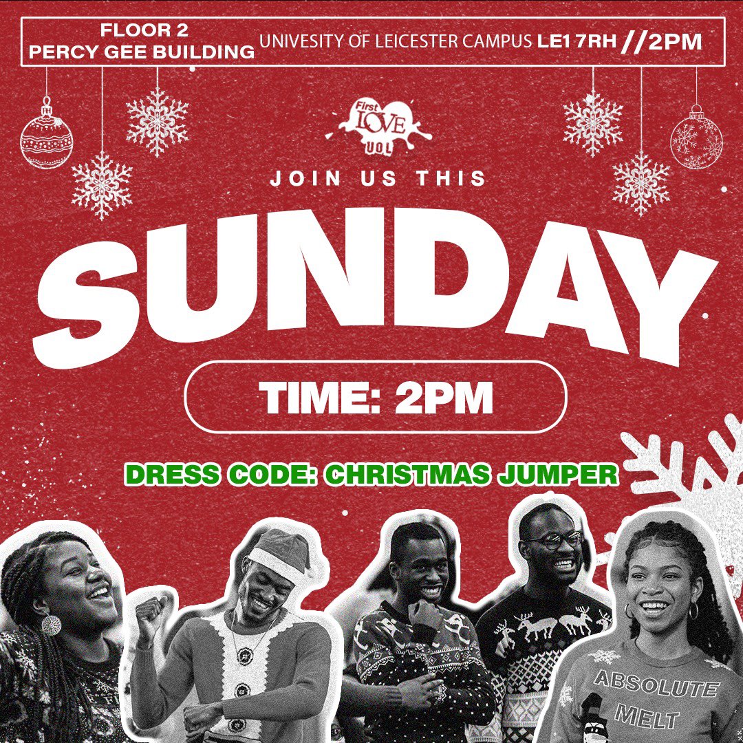 FirstLoveUOL's tweet photo. Join us tomorrow at the best place to be on a Sunday!🤩🤩

Make sure to come wearing your Christmas Jumper🎄🎉

Jesus is the reason for the season!🥳 https://t.co/jbSeQWuXv6