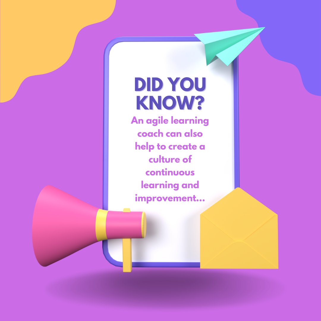agile_learning_'s tweet image. How an agile learning coach helps in the corporate environment? Overall, an agile learning coach can play a crucial role in helping organizations to become more agile and responsive to change, which can lead to improved efficiency and productivity.
#agilecoaching