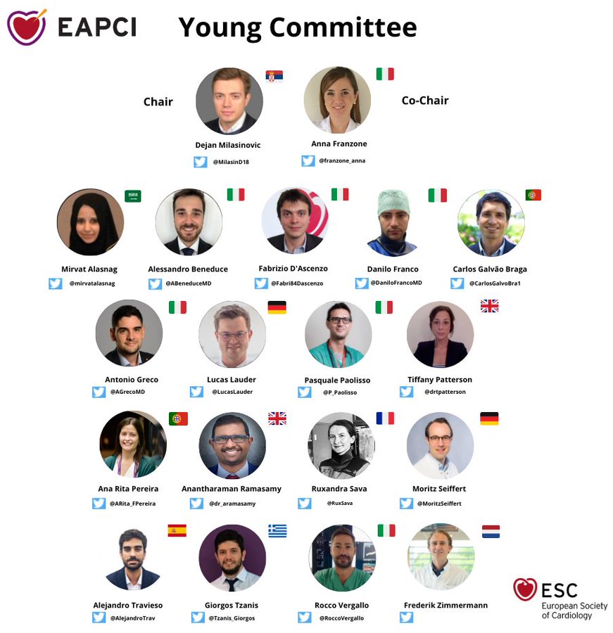 Excited to Join the 2022-2024 #EAPCI Young Committee led by @MilasinD18 & @franzone_anna under the presidency of @EmanueleBarba13 EAPCI goals: #education #advocacy #publications #Congresses #innovation @ruxsava @MoritzSeiffert @Alejandrotrav @Roccovergallo