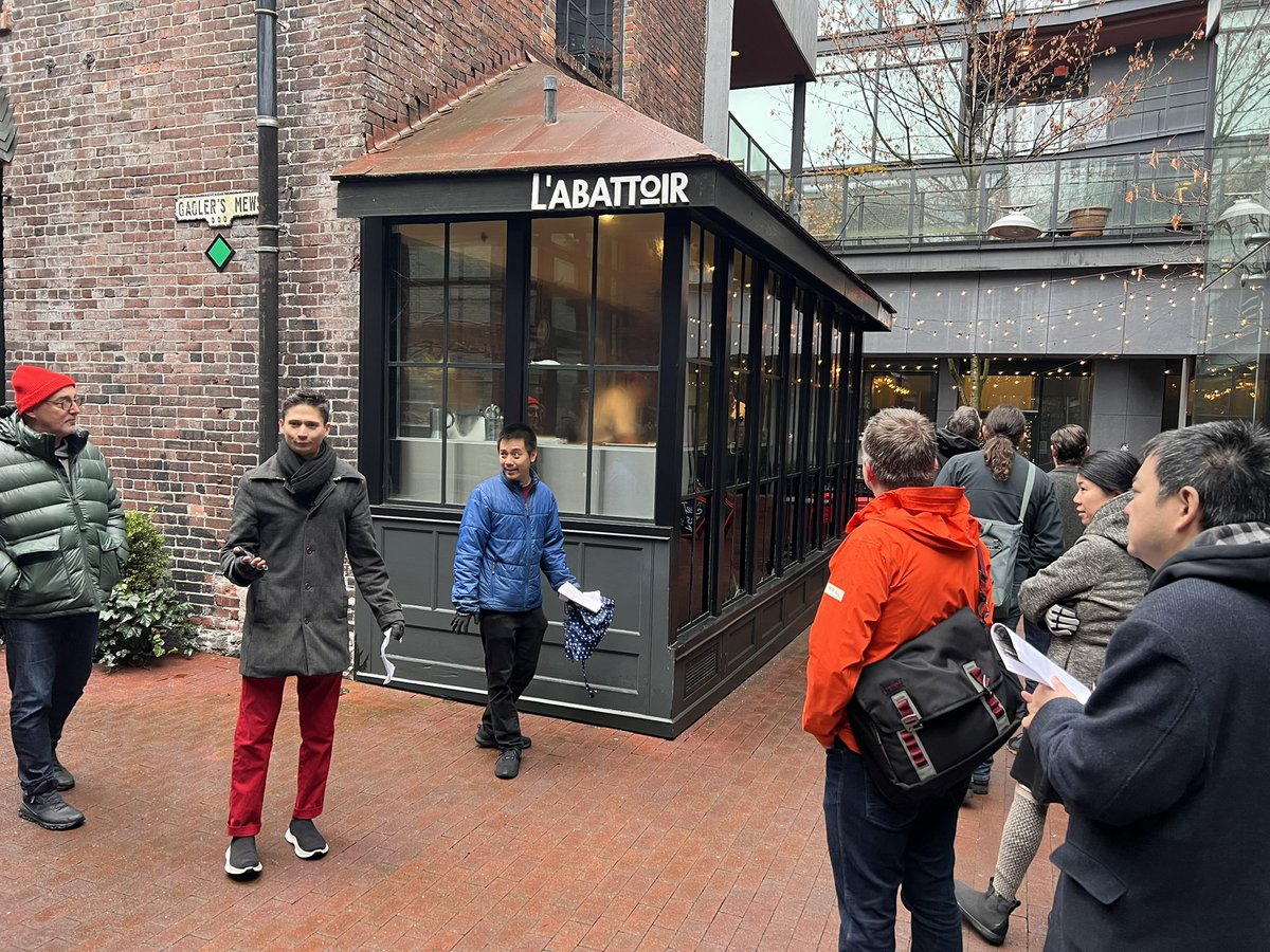 sarahkirby_yung's tweet photo. Thx @leehaber &amp; Downtown for the People group for Jane’s Walk in #Gastown &amp; Walley from @gastown for joining. Great convos with residents about making area more pedestrian and people friendly. Happy to participate with @PeterMeiszner @BrianVMontague @LennyNanZhou @MikeKlassen. https://t.co/6wh3rvFjIV