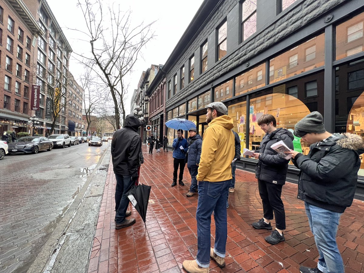 sarahkirby_yung's tweet photo. Thx @leehaber &amp; Downtown for the People group for Jane’s Walk in #Gastown &amp; Walley from @gastown for joining. Great convos with residents about making area more pedestrian and people friendly. Happy to participate with @PeterMeiszner @BrianVMontague @LennyNanZhou @MikeKlassen. https://t.co/6wh3rvFjIV