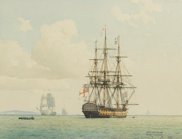 "H.M.S. Russell at anchor in Torbay"

©️Derek Gardner