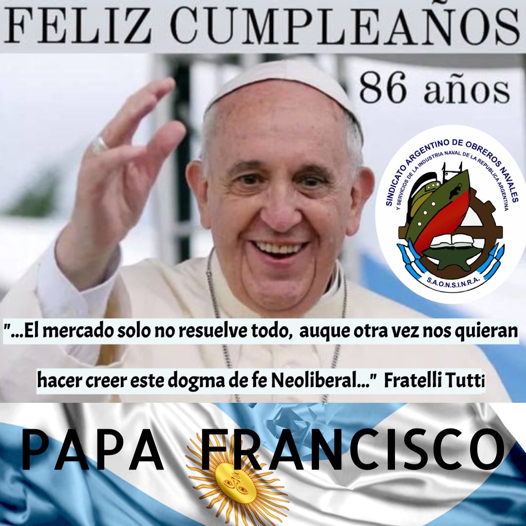 Feliz Cumpleaños  Papa Francisco. Dios bendiga a nuestro querido Vicario de Cristo, nuestro querido Pastor de la Iglesia de Cristo. Dios le siga concediendo sabiduría y discernimiento.