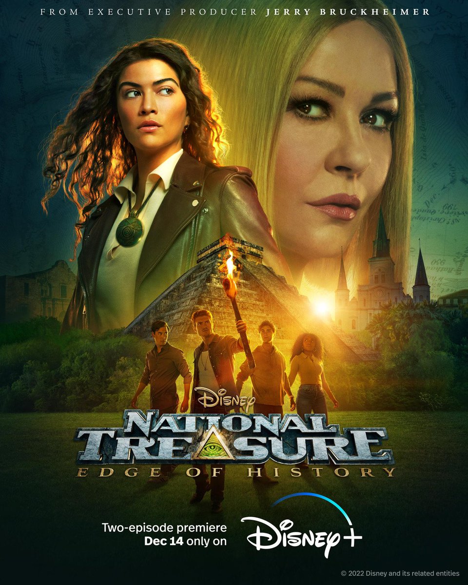 damiantgordon's tweet photo. NATIONAL TREASURE: EDGE OF HISTORY series is on Disney+. It's really great fun, like the movies:
https://t.co/dLAlCQMUBD
#NationalTreasureSeries #NationalTreasureEdgeOfHistory #disneypus #CatherineZetaJones #HarveyKeitel #LisetteOlivera https://t.co/KWmP8h15XV