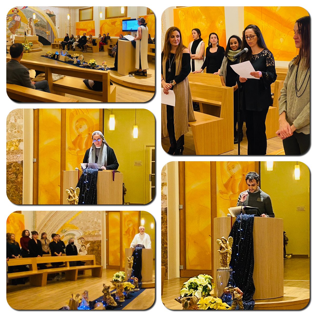 colemontse's tweet photo. ¡La comunidad educativa de profesores y personal de servicios celebra el gozo de Navidad! ¡Compartimos la eucaristía en honor de #SantJosepManyanet y contagiamos sonrisas y buen humor a todo ritmo! Equipo #SelloColeMontse! https://t.co/soUTtoMXRp
