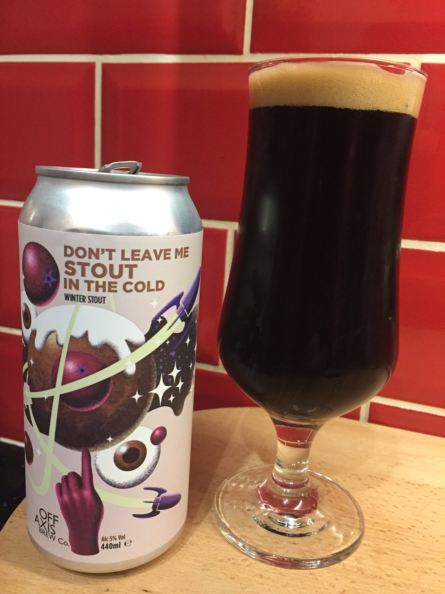 Drinking a smooth DON’T LEAVE ME STOUT IN THE COLD by OFF AXIS BREW 5% Fruity taste, chocolate aroma & vanilla hints #stouturday #STOUT @RealBMaxwell @ManvsAle @Polish_Beer @beeryeti @FraxinusArgilla @zappafaye @Just4BeerLovers @john_herold8 @craftbrewdaddy @adam98586090