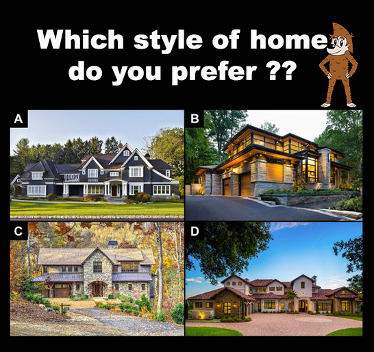 TheRealGorillie's tweet photo. Everyone would love to live in their dream home so which House would you choose in the image👇 Gorillie taking Home C😁 #gorillie #visualpuzzles #home #luxuryhouse #visualpuzzle #fun #kidsactivities #familytime #house #entertainment #whichdoyouprefer https://t.co/qcroOd74px