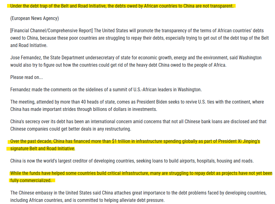 LayThemBare's tweet photo. About the #BeltAndRoadIntiative (BnRI)
This is what happened in Africa under the BnRI
China 'lends' money to countries so that they can build/expand their infrastructure to grow the economy
What isn't discussed is that China #TakesOwnership of all projects...
6/ https://t.co/3MKIa1apT6