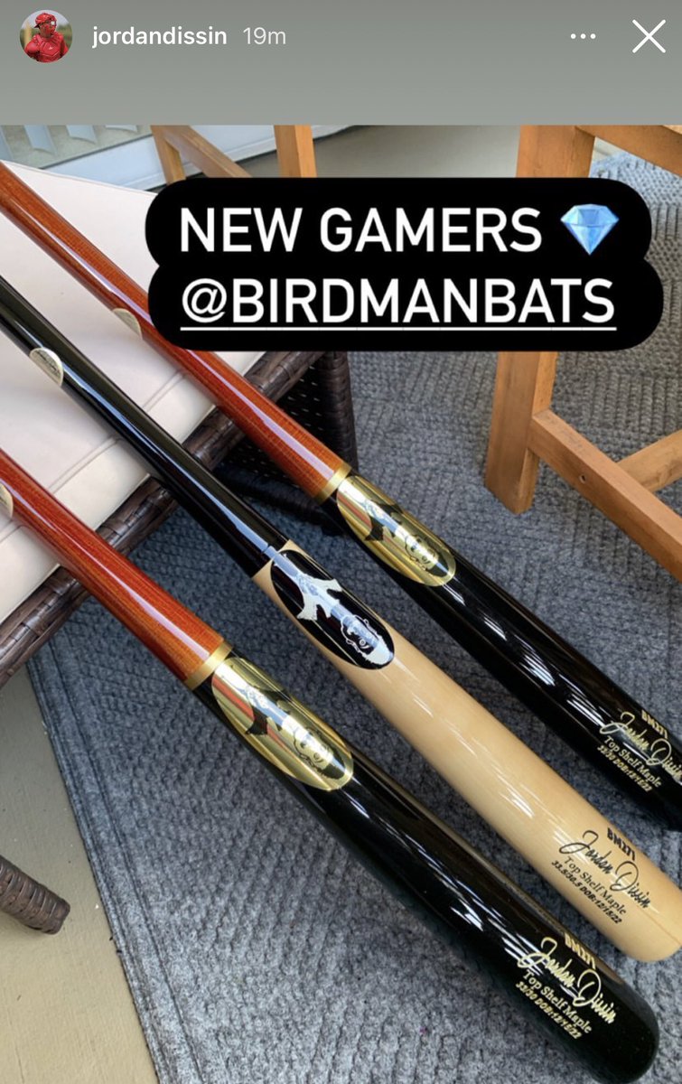 Thank you <a href="/birdmanbats/">Birdman Bats</a> for stocking @jordandissin up with some new lumber for spring training! 

#mlb #baseball #baseballbat #phillies