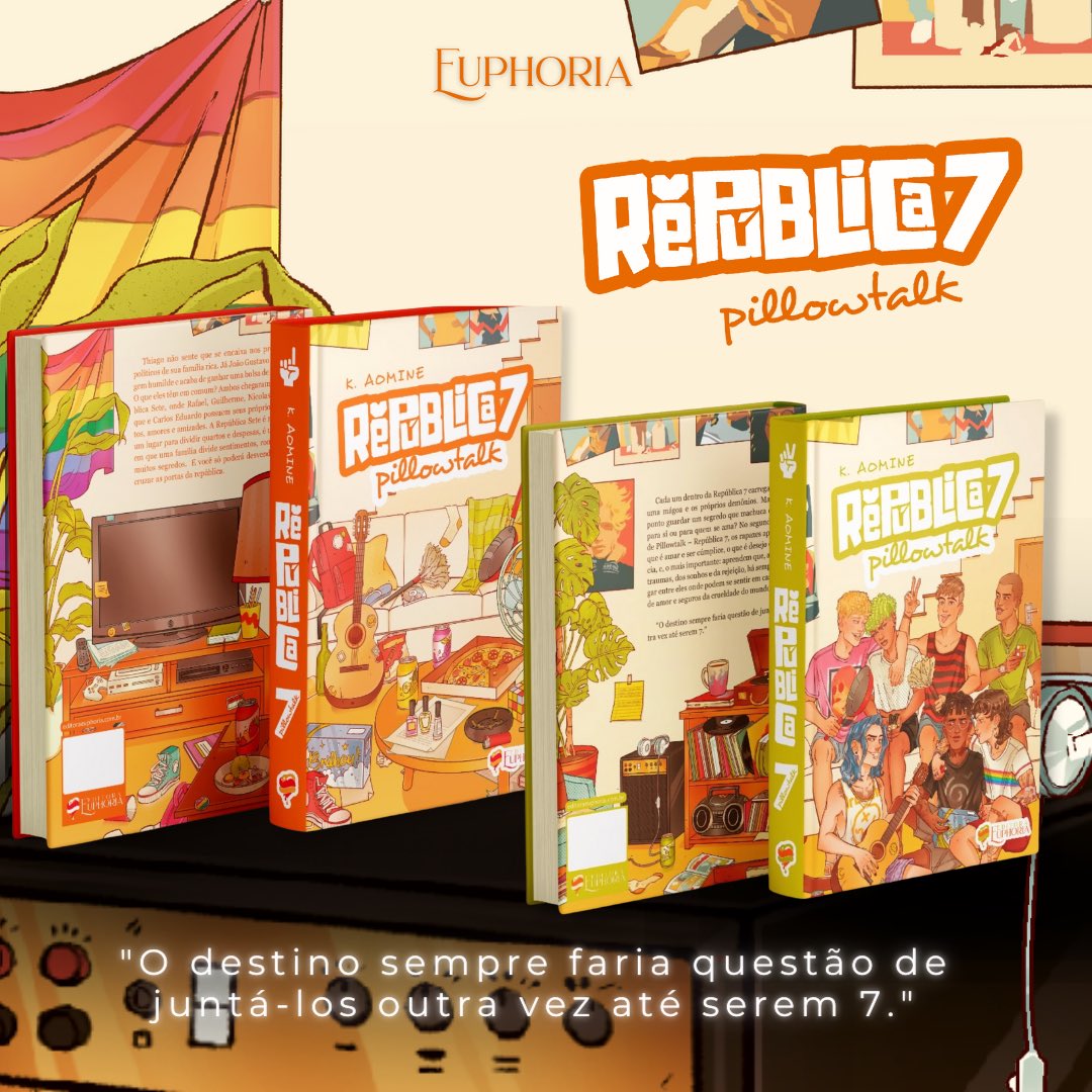 editoraeuphoria's tweet photo. Última chamada para os novos moradores da República 7!

Os dois volumes de "República 7: Pillowtalk" chegaram na Euphoria e a pré-venda irá até 21 de Janeiro 🏳️‍🌈📚 https://t.co/xWeltaz0xX