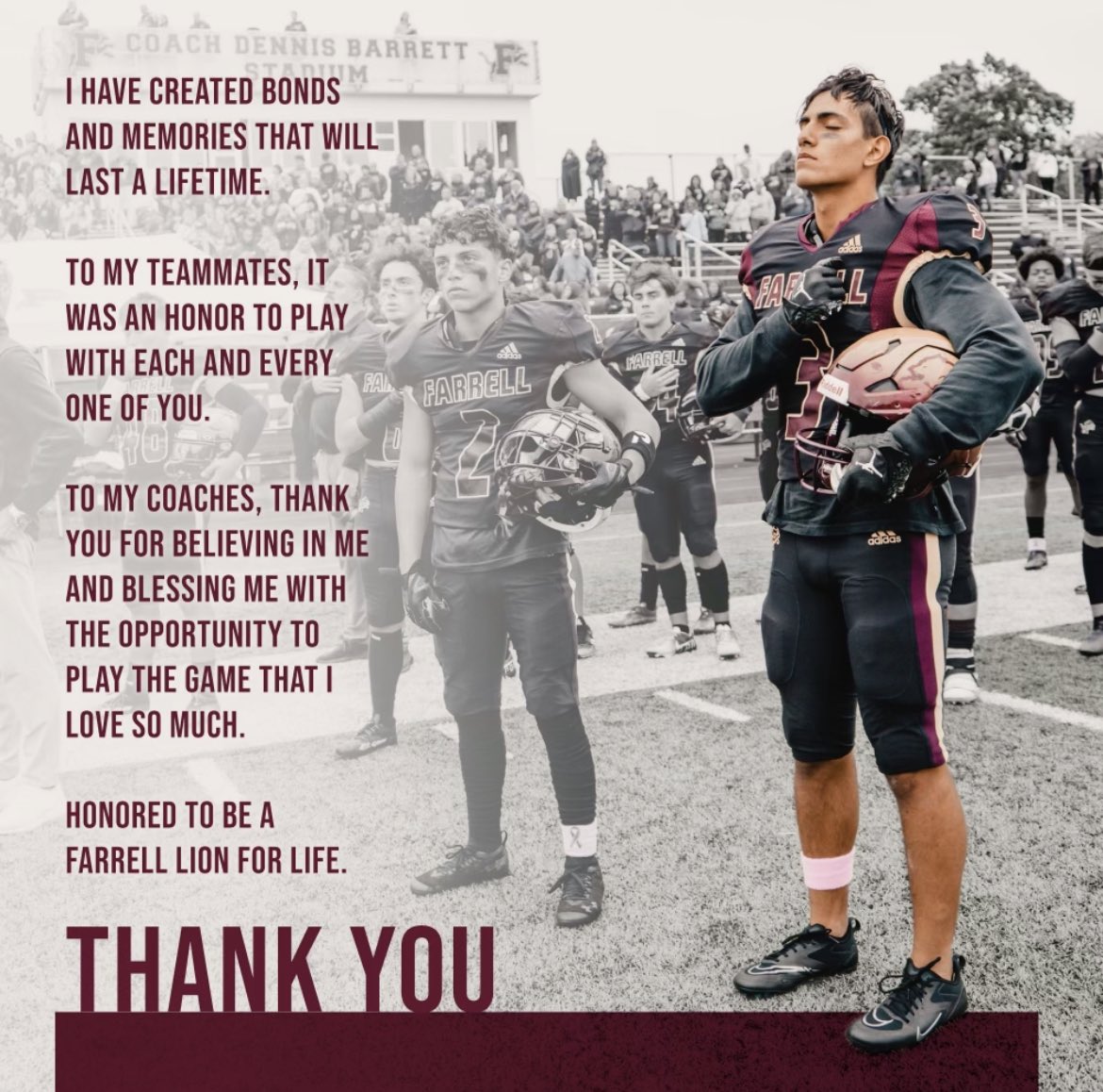 _JustinGuzman7_'s tweet photo. Today I played the last game of my high school football career. #3out
@MsgrFarrellFB https://t.co/yUnppas9NZ