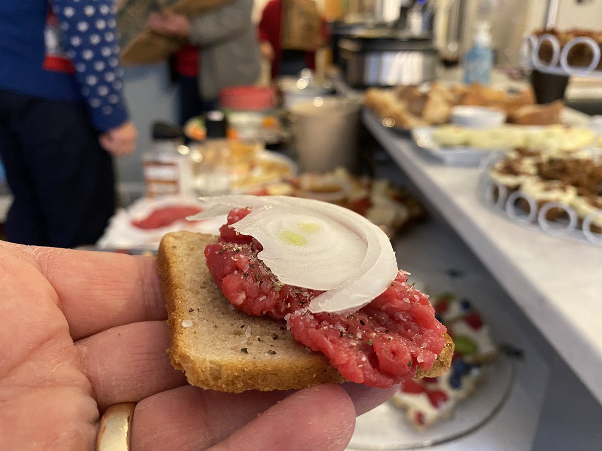 madnewsboy's tweet photo. In Sheboygan there are traditions and they shall not be ignored. The holiday season kicking into high gear today. #cannibalsandwiches #tigermeat #OnWisconsin https://t.co/ahsgn27HxW