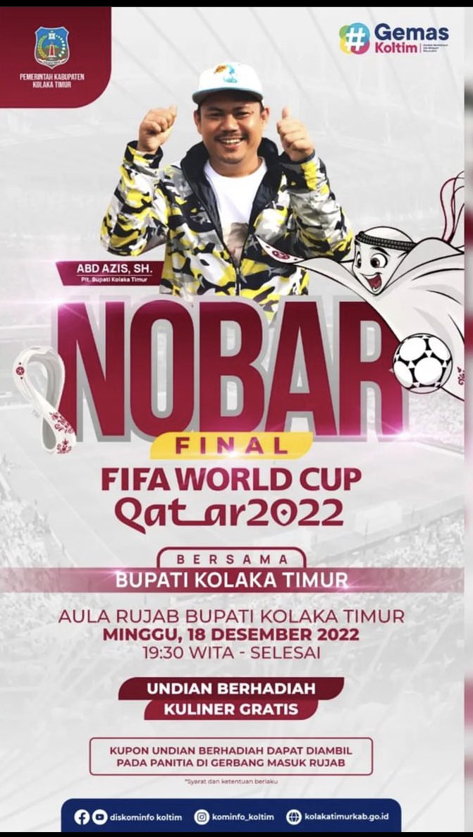 Nonton bareng final FIFA Piala Dunia Qatar 2022 bersama bupati kolaka timur #info_sultra #koltim #FIFAWorldCup