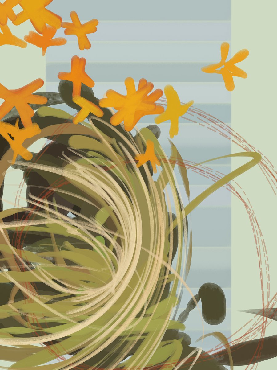 Impasto #31
A few flowers stubbornly holding out at the end of the season.
grailers.com/lindow

#GrailersDAO #generativeart #creativecoding #genart  #genartclub #NFTCommunity