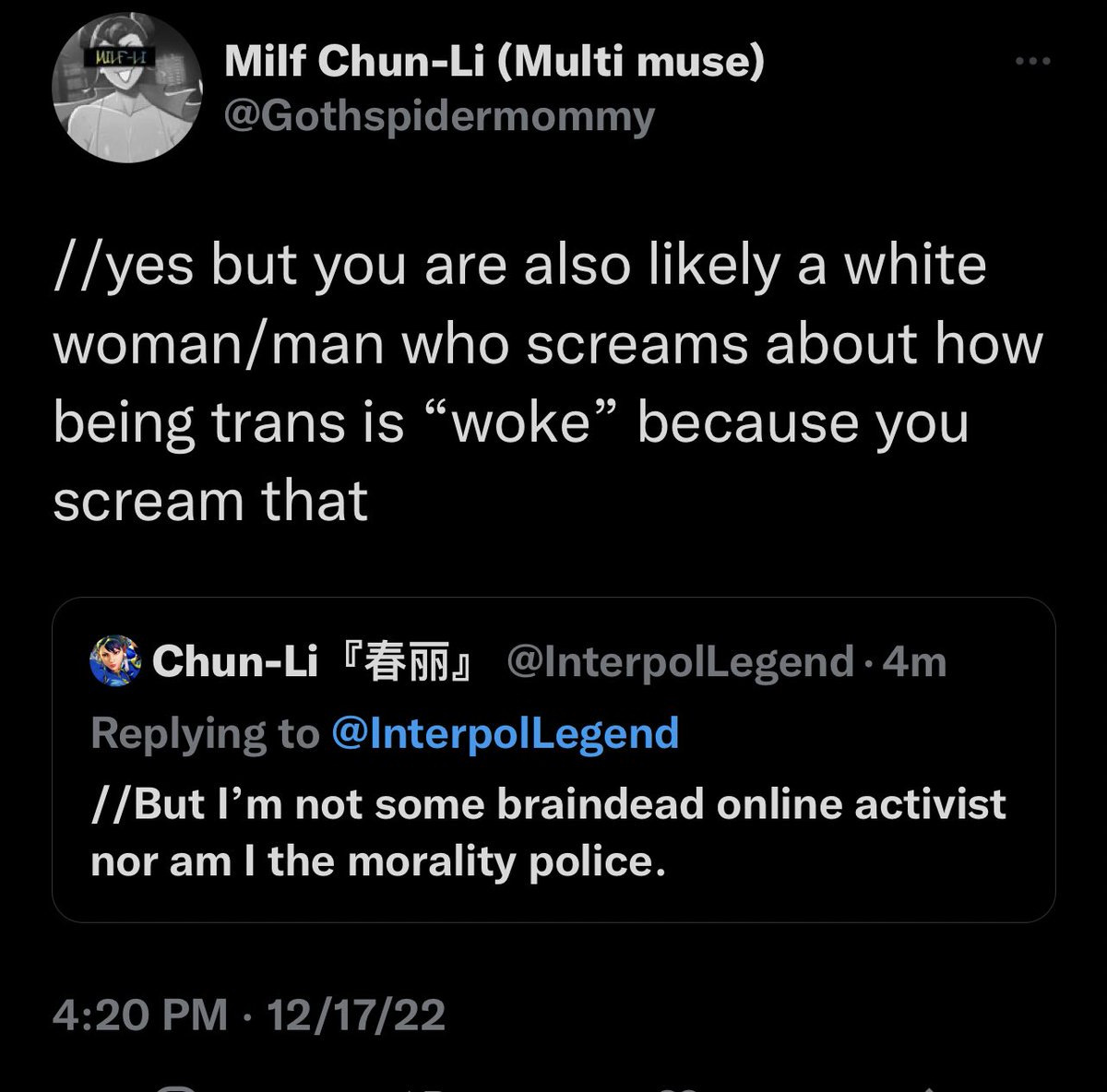 InterpolLegend's tweet photo. //. . . Firstly, your assumption is beyond inaccurate.

Secondly, you fuck animals and minors.

Fuck off. https://t.co/fJuRzUK45H