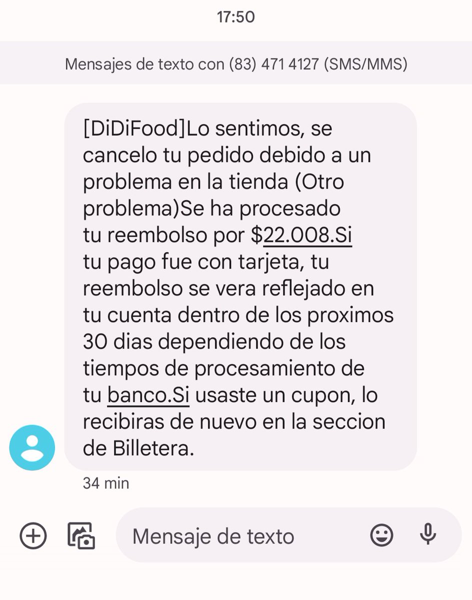 bali217's tweet photo. @chile_didi, DidiFood lo peor!
Después de esperar 1 hora, con cambio de repartidor entre medio, me indican desde el local que la repartidora del principio se robó el pedido, pq estaba entregado y todo bien.
Reembolso ok, pero y la mala experiencia cómo la reparan?? https://t.co/eW7G5HxfGP