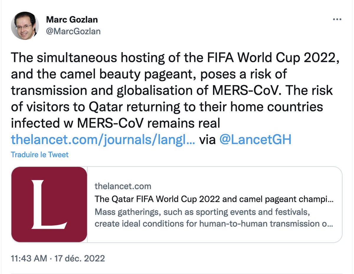 Nain_Portekoi's tweet photo. Peut-être la conséquence la plus gaguesque de la Coupe du Monde de Foot : le risque de globalisation du coronavirus Mers_CoV, à cause de la tenue en ce moment, au Qatar aussi, d'un concours de beauté... de chameaux.
#CeciN'estPasUneBlague https://t.co/29r5pNI0Yy