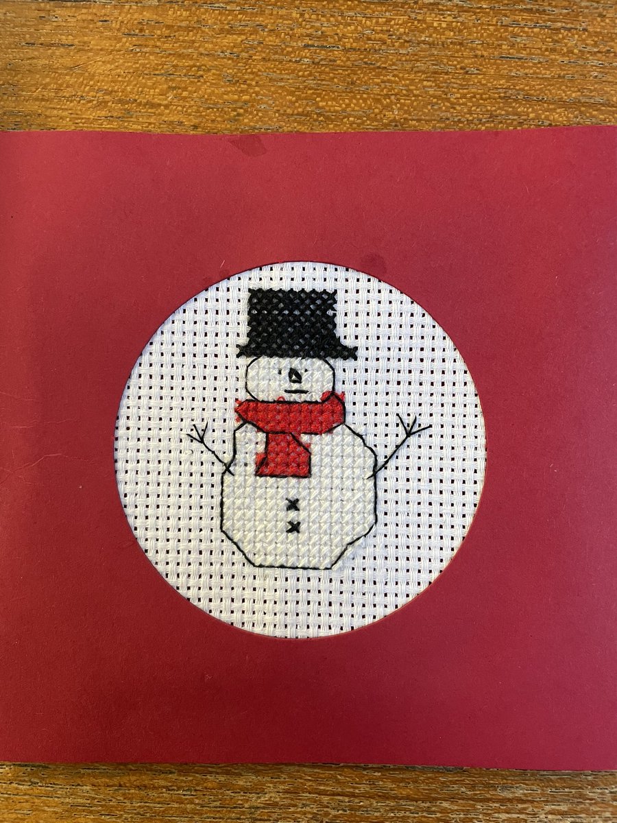 Very pleased with our DT Christmas cross-stitch this year 🥰 #yearsix #keystagetwo #primaryteacher #crossstitch