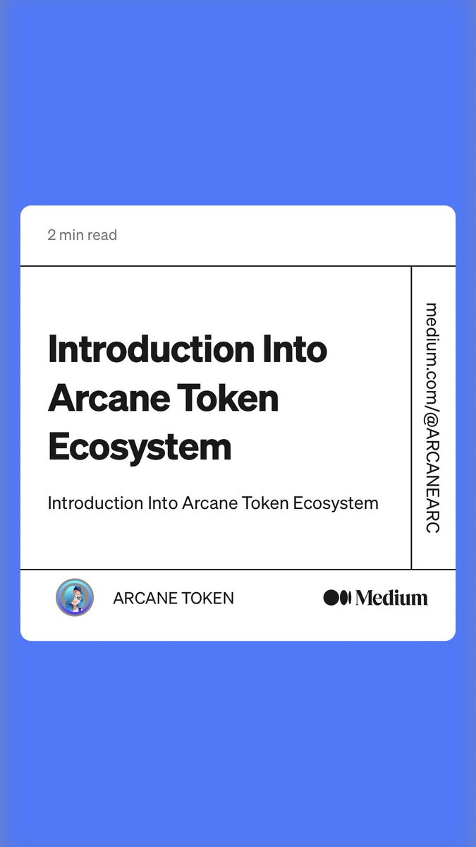 ARCANE TOKEN tweet media