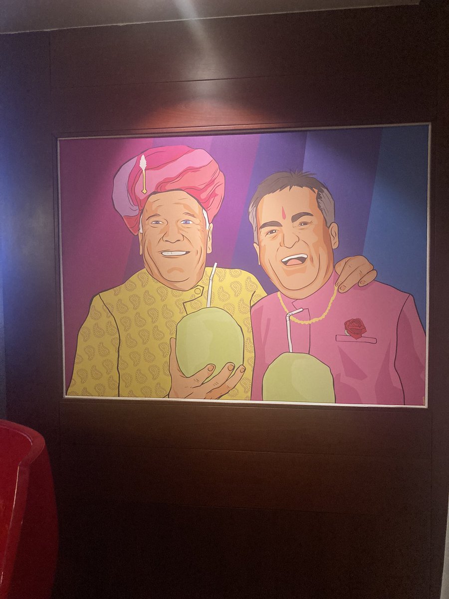 I did hear people talking about the curry house in Doha with a painting of Keys and Gray but until you see it there’s always a part of you that doubts it could be true