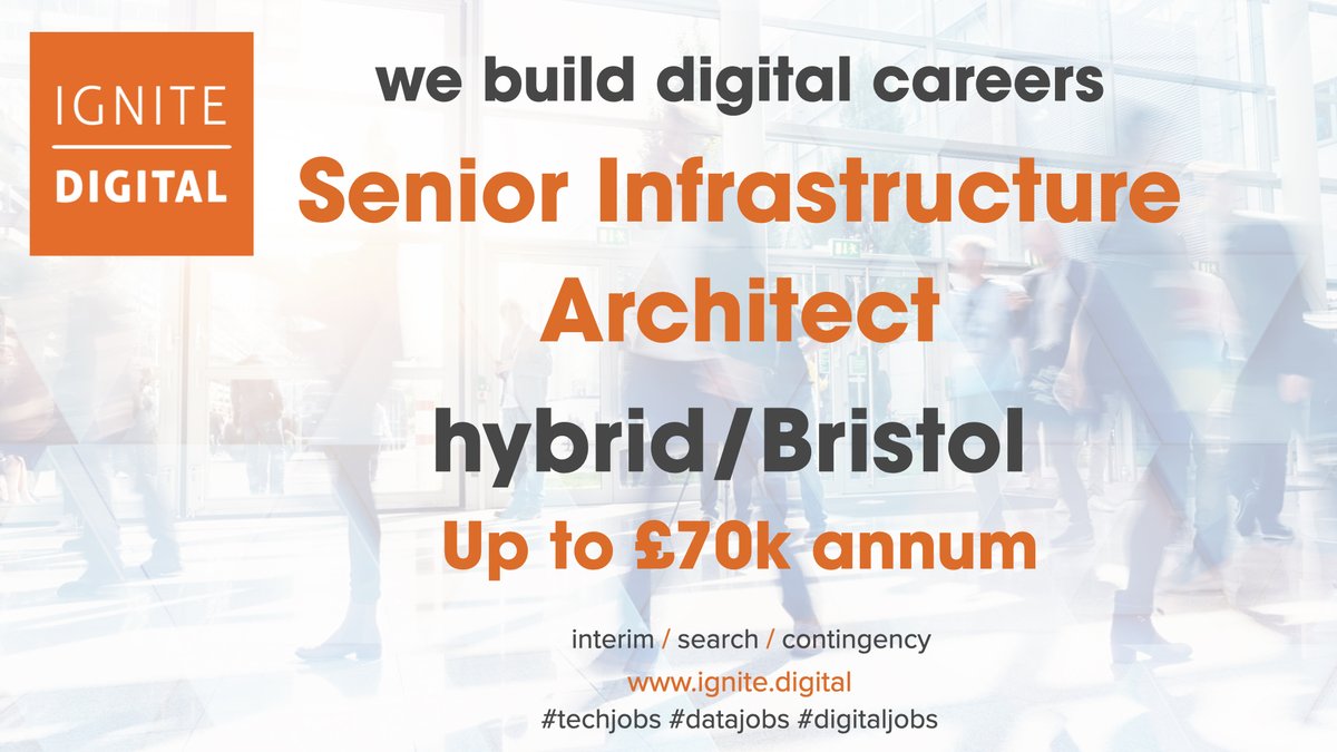 IgniteDigitalHQ's tweet photo. We are looking for a Senior Infrastructure Architect to join a leading international legal firm with a client list full of FTSE 100 and Global 500 companies.
https://t.co/dbVTQcQqYX
#infrastructurearchitect #cloudinfrastructure #azure #microsoftazure #microsoft #tech #techjobs https://t.co/KXc3SIWarb