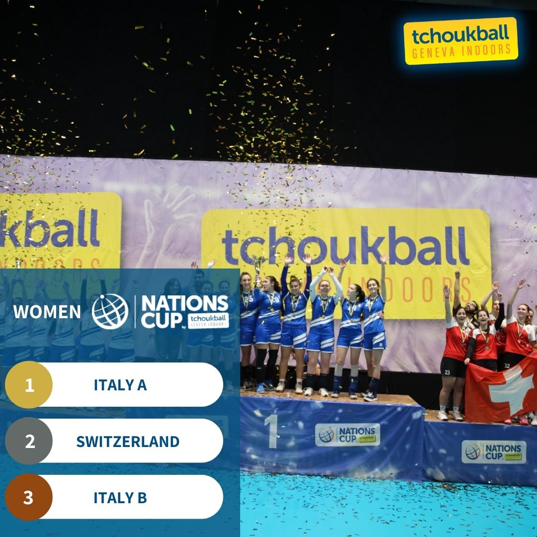 After a great day of tournament, here is the podium for the Women category! See the TGI website for more details. 🟡🔵🤾‍♂️🏆
#Tchoukball #TchoukballGeneve #TGI2022 #GenevaIndoors #NationsCup