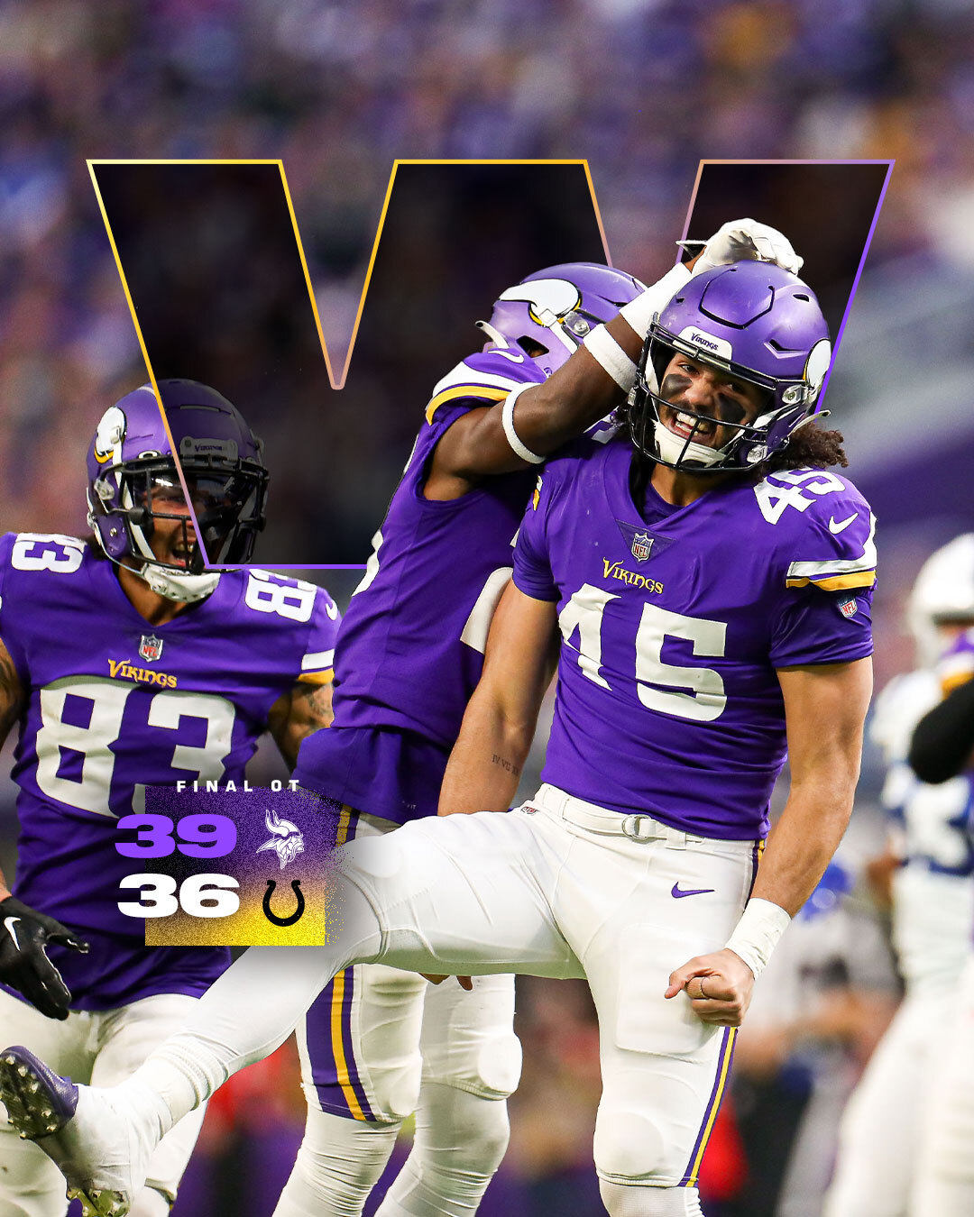 Vikings complete largest comeback in NFL history to beat Colts 39