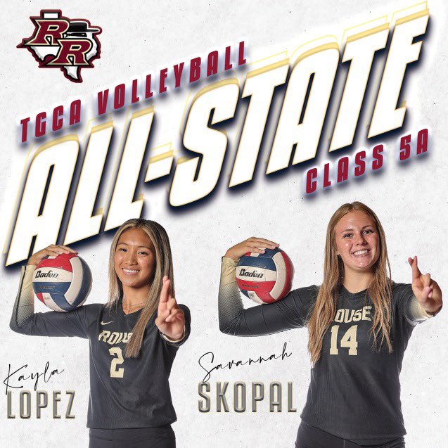 Congratulations to Savannah Skopal and Kayla Lopez for earning TGCA All-State Honors!!! So proud of you!