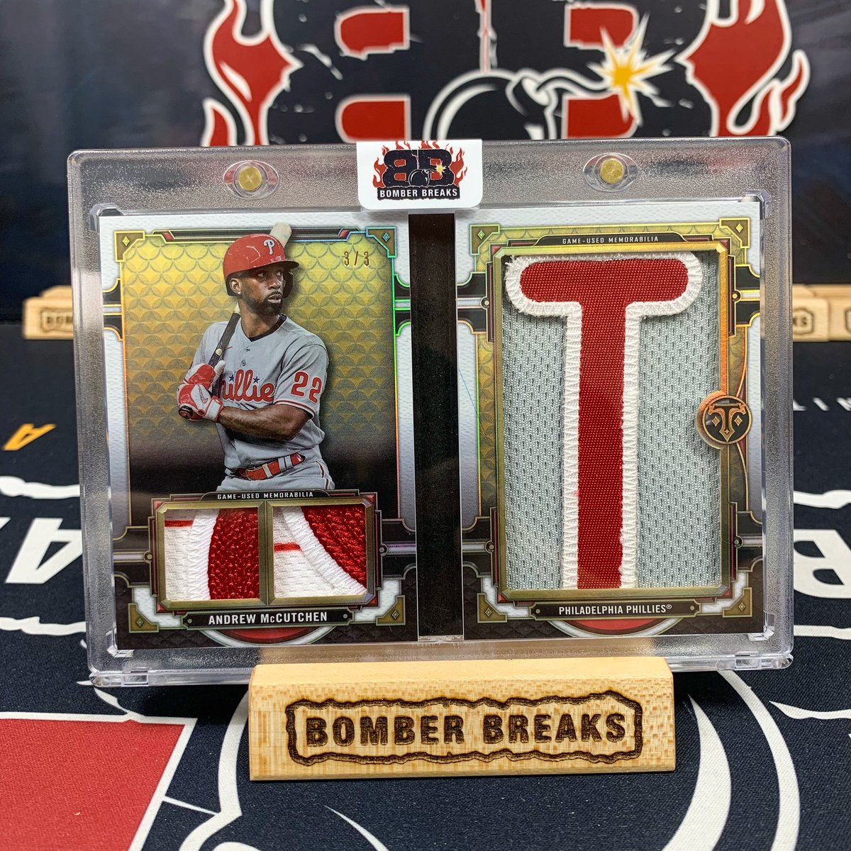BomberBreaks's tweet photo. Sick Letter Patch Booklet /3 of Andrew McCutchen pulled from our @topps Triple Threads Baseball breaks! 🔥🔥 @TheCUTCH22
#boom #thehobby #groupbreaks #philadelphiaphillies #phillies #mlb #baseballcards #boxbreaks #casebreaks #andrewmccutchen #triplethreads https://t.co/gzPHxh2fCQ