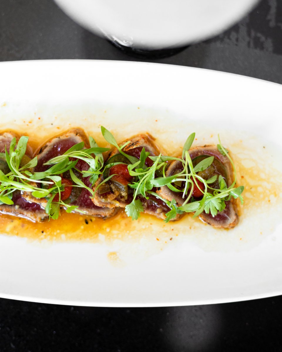 Have you tried our Tuna Tataki yet? This seared ahi tuna sashimi is sautéed in jalapeño garlic ponzu and topped with micro greens for the perfect bite.