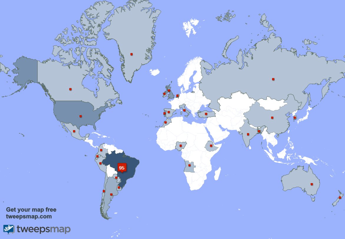 Tenho 4 novos seguidores, a partir de Reino Unido, e mais na semana passada tweepsmap.com/!labradorcec