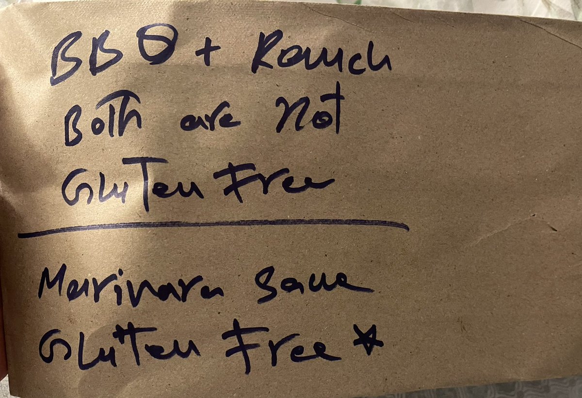 Majed_iv's tweet photo. Ordered bbq &amp; ranch sauce with my gluten free pizza but thankfully @NKDPizzaUAE was very thoughtful and caring to share this note with me and add Marinara sauce with the order.
Highly appreciated thank you🤍. https://t.co/eeAgB8nooQ