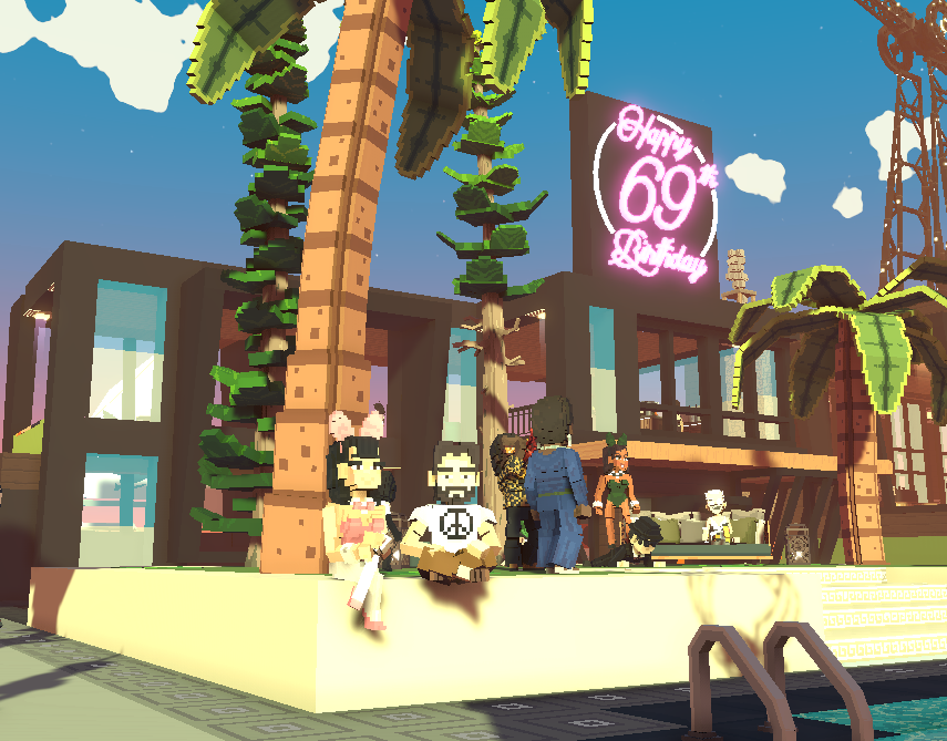 mgnazer27's tweet photo. @TheSandboxGame @Playboy Celebrating @PLAYBOY’S 69TH BIRTHDAY PARTY! 👯‍♀️ https://t.co/BkeL4QoKb8