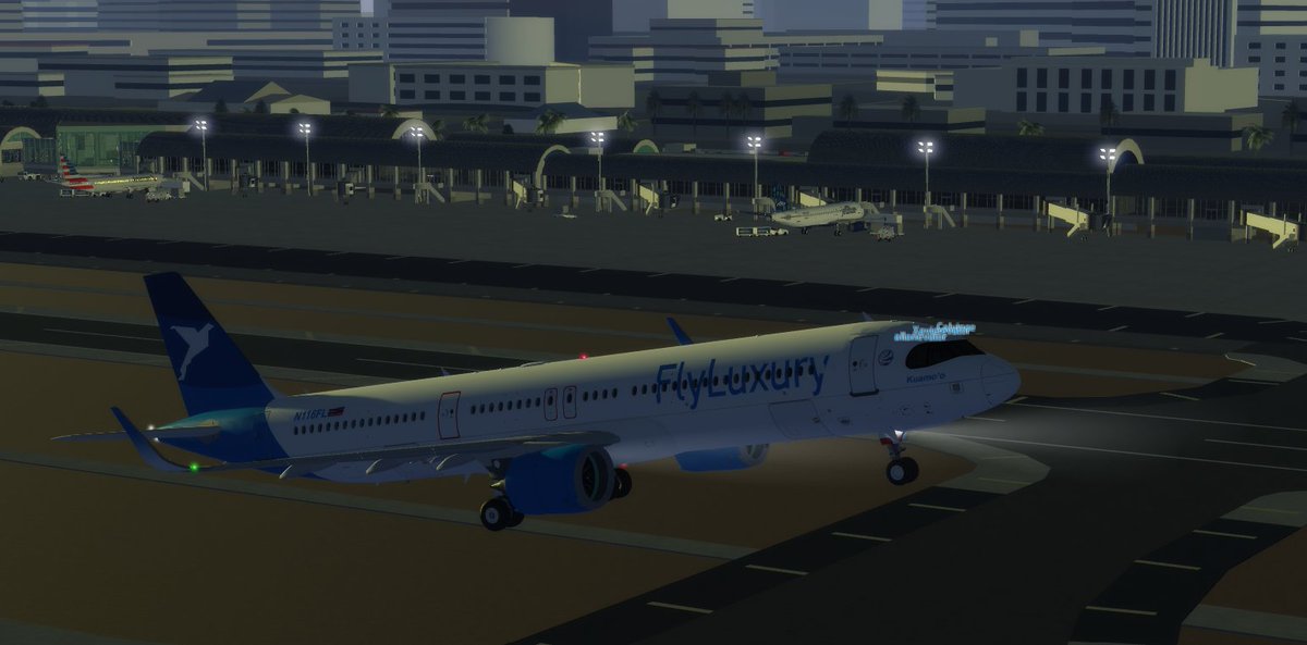 iflyFlyLuxury's tweet photo. FL1202 - Airbus A321neo Inaugural

thanks for coming to our amazing A321neo inaugural. we like to thank our staff team, our developers, @avizxrt for the A21N overhead bins, and Yokai for the A21N. 

#RoAviation #Roblox https://t.co/TpixxtyySO