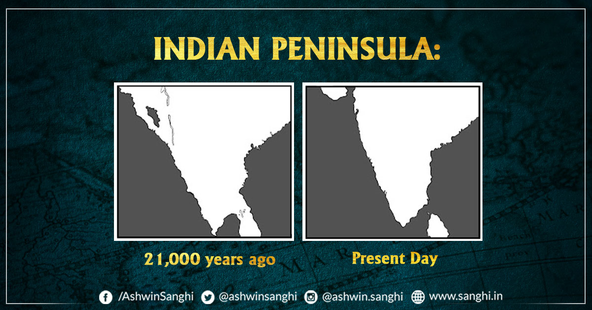 #TheKrishnaKey shows a map of how India’s coastline has changed over millennia. Which ‘flood myth’ may have been influenced by that?