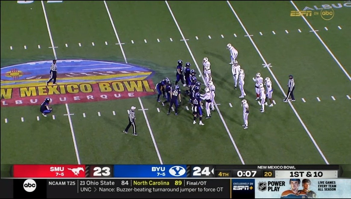 RedditCFB's tweet photo. BYU's final game as an independent is a victory, the Cougars will enter the Big 12 next season. https://t.co/vhMhgKCbrk
