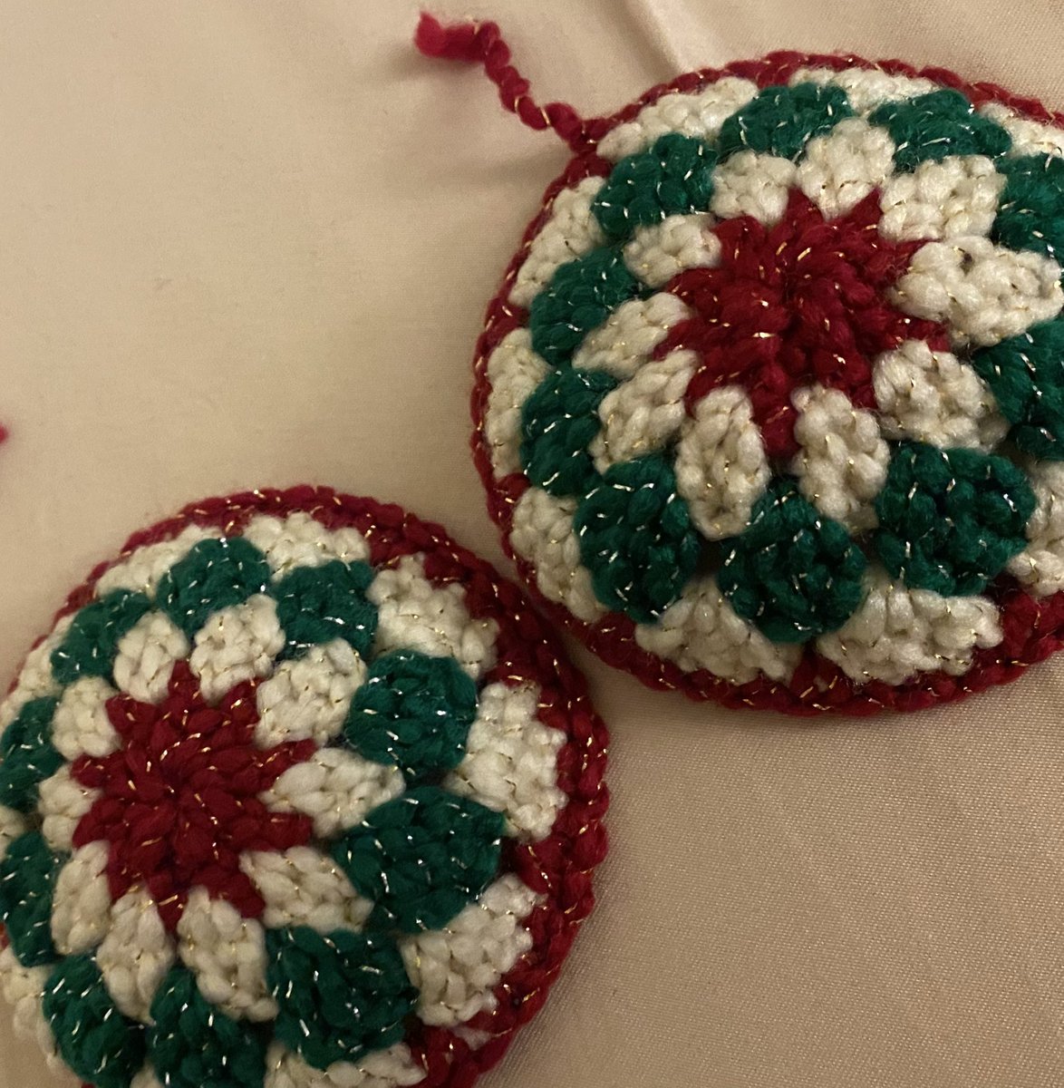 MadeByRye's tweet photo. Christmas is almost here! Let’s make ornaments together🎄🎄🎄
#crochet #fiberart #ChristmasGift #Christmas #handmade #crochettwt https://t.co/090aRgN9fe