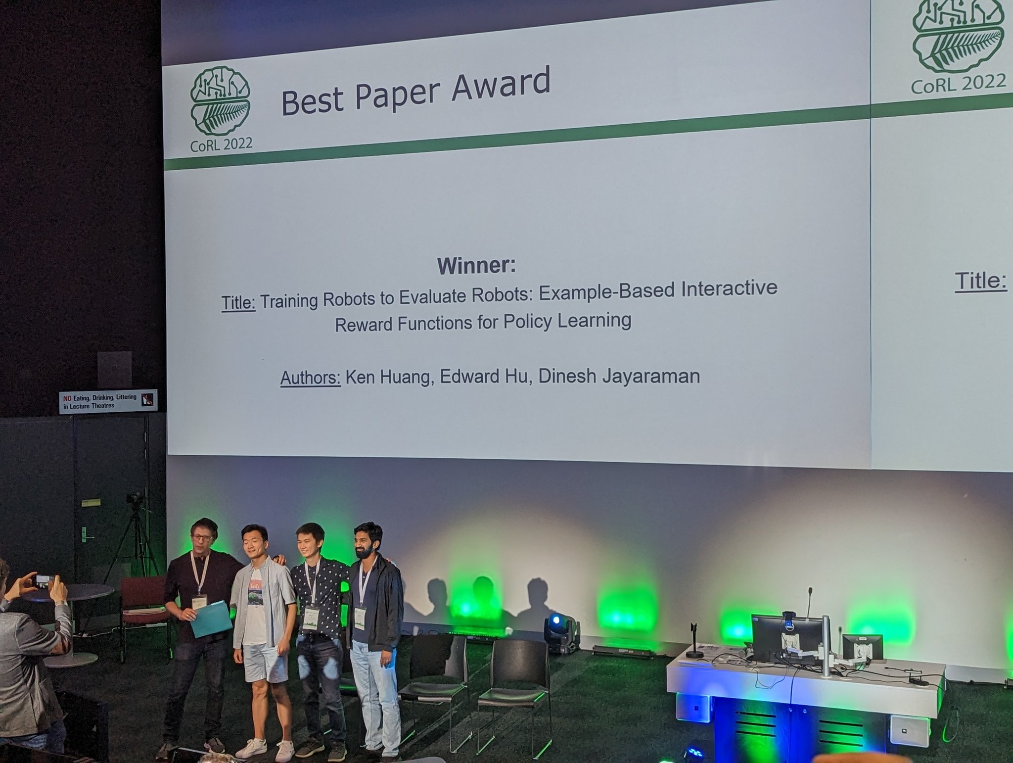 Conference on Robot Learning on Twitter "And finally, the best paper