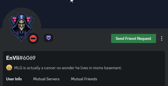 1amMLG's tweet photo. To say whilst you've a clear idea with much evidence  @EnAssassin with all that ive done for society etc, that im "a cancer", is a huge insult, defamatory and factually with evidence (e.g activism and journalism), untrue. Like WTF bro. Get some help.🤮 https://t.co/SZNlOpnVsE