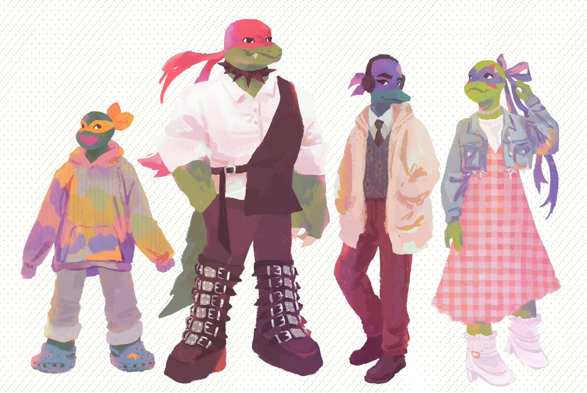 bee_side_art's tweet photo. THANK U !!! UR ART! MWAHMWAH ILOVEALLOFIT 
hoping to have time to draw more turtles over christmas I NEED TO MAKE STICKERS OF THEMM !!
go check out these nerds <3
@bluscrbl @frogspawnerr @PoppyShrimp @sugaarloaf https://t.co/nWZ9MnnUt8